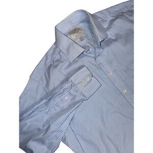 Hawes & Curtis Jermyn Street London Classic Fit Striped Button Down Shirt 17 36